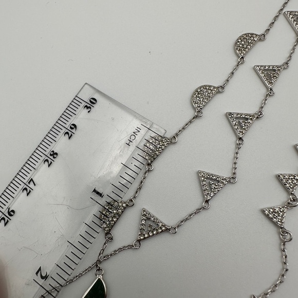 Stella & Dot Pave Chevron Silver tone Necklace with 3 Interchangeable Layers - Picture 13 of 16